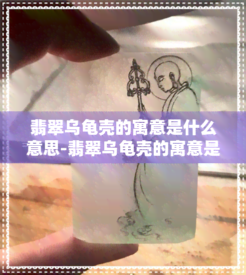 翡翠乌龟壳的寓意是什么意思-翡翠乌龟壳的寓意是什么意思啊