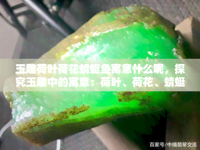 玉雕荷叶荷花蜻蜓鱼寓意什么呢，探究玉雕中的寓意：荷叶、荷花、蜻蜓和鱼的象征意义