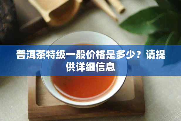 普洱茶特级一般价格是多少？请提供详细信息