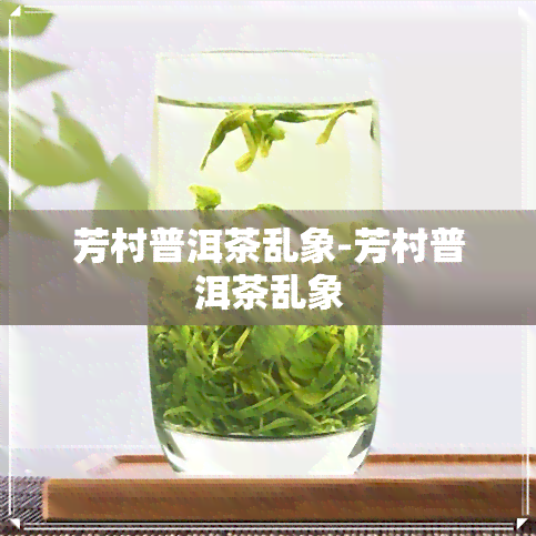 芳村普洱茶乱象-芳村普洱茶乱象