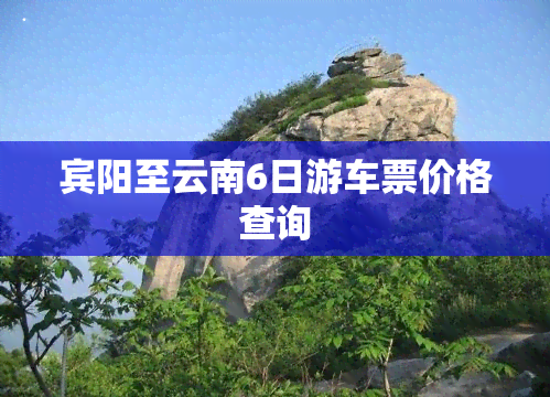 宾阳至云南6日游车票价格查询