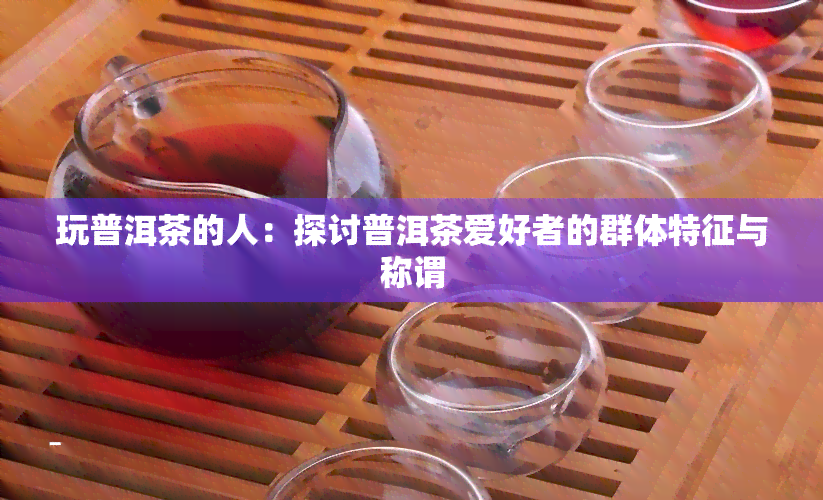 玩普洱茶的人：探讨普洱茶爱好者的群体特征与称谓