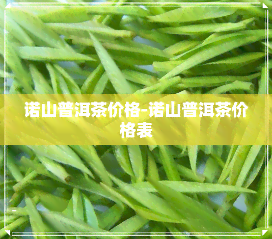 诺山普洱茶价格-诺山普洱茶价格表