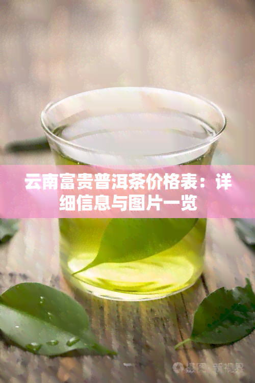 云南富贵普洱茶价格表：详细信息与图片一览