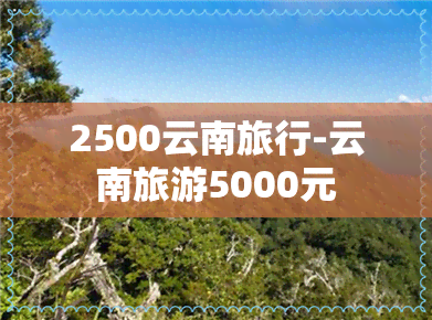 2500云南旅行-云南旅游5000元