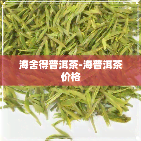 海舍得普洱茶-海普洱茶价格