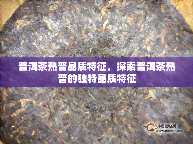 普洱茶熟普品质特征，探索普洱茶熟普的独特品质特征