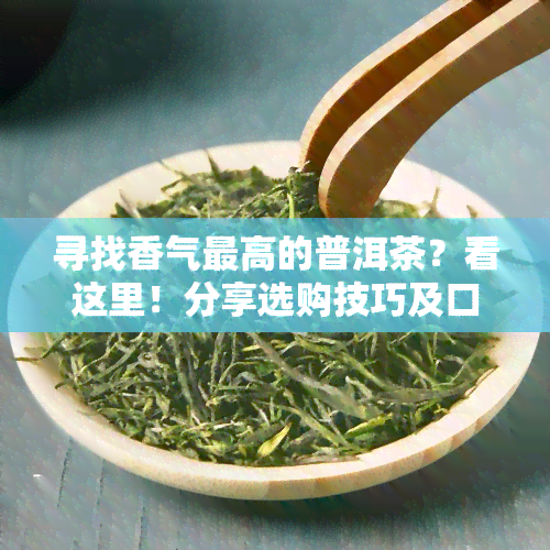 寻找香气更高的普洱茶？看这里！分享选购技巧及口感体验！