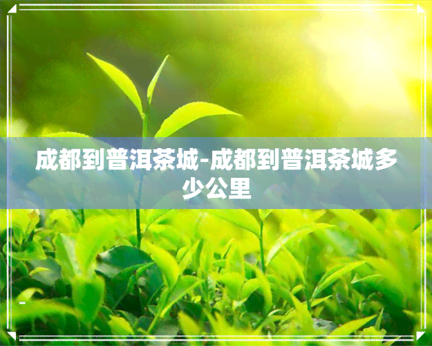 成都到普洱茶城-成都到普洱茶城多少公里