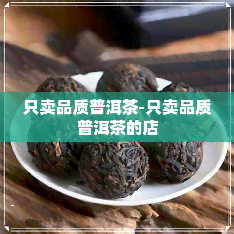 只卖品质普洱茶-只卖品质普洱茶的店