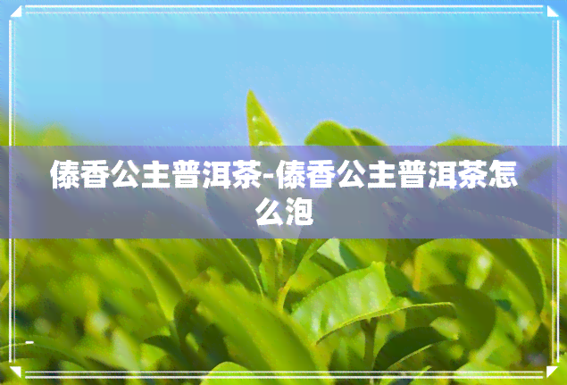 傣香公主普洱茶-傣香公主普洱茶怎么泡