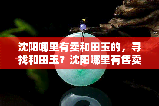 沈阳哪里有卖和田玉的，寻找和田玉？沈阳哪里有售卖点？