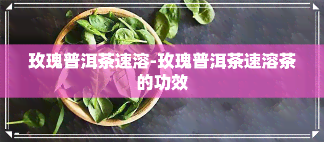 玫瑰普洱茶速溶-玫瑰普洱茶速溶茶的功效