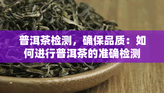 普洱茶检测，确保品质：如何进行普洱茶的准确检测