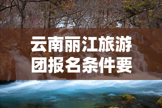 云南丽江旅游团报名条件要求高吗？用户分享经验与建议