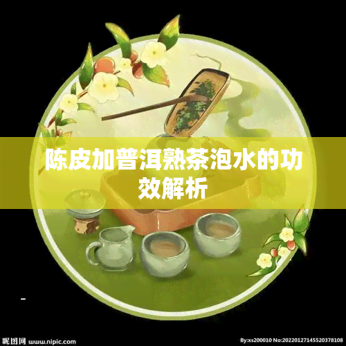 陈皮加普洱熟茶泡水的功效解析