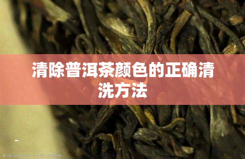 清除普洱茶颜色的正确清洗方法