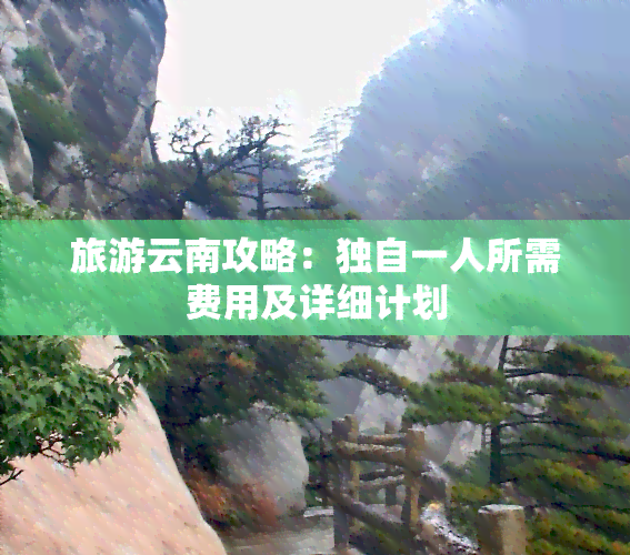 旅游云南攻略：独自一人所需费用及详细计划