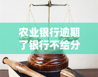 农业银行逾期了银行不给分期处理怎么办，如何解决农业银行信用卡逾期无法申请分期的问题？