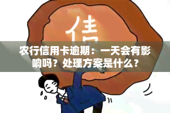 农行信用卡逾期：一天会有影响吗？处理方案是什么？