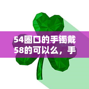 54圈口的手镯戴58的可以么，手镯大小疑问：54圈口的手镯是否能戴58号的？