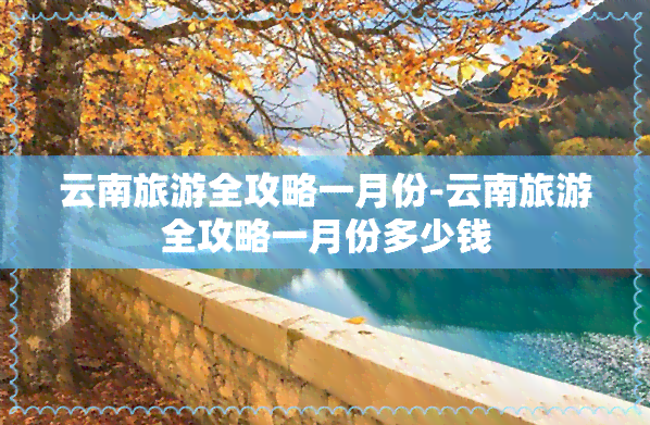 云南旅游全攻略一月份-云南旅游全攻略一月份多少钱