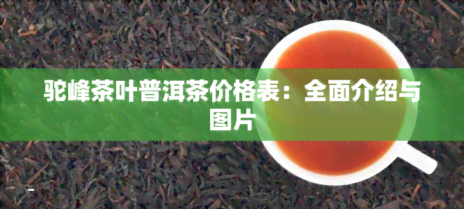 驼峰茶叶普洱茶价格表：全面介绍与图片