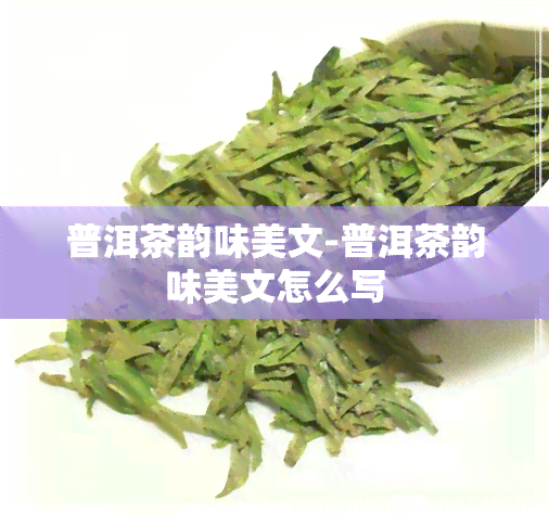 普洱茶韵味美文-普洱茶韵味美文怎么写