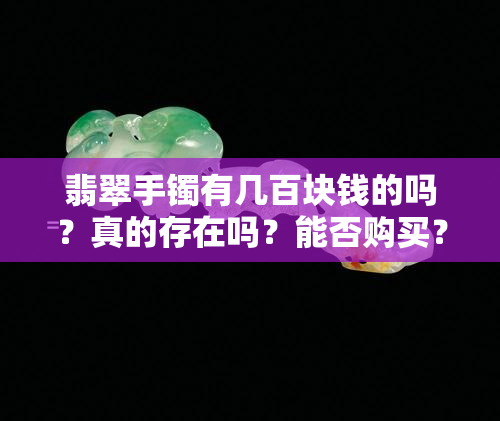 翡翠手镯有几百块钱的吗？真的存在吗？能否购买？