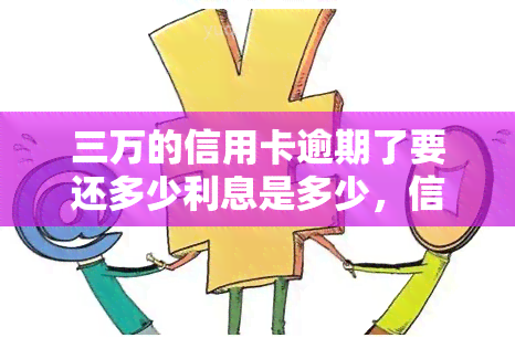 三万的信用卡逾期了要还多少利息是多少，信用卡逾期三万元，需要偿还多少利息？