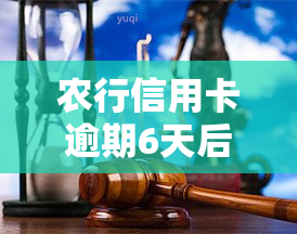 农行信用卡逾期6天后还款，会影响吗？