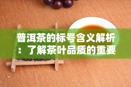 普洱茶的标号含义解析：了解茶叶品质的重要指标