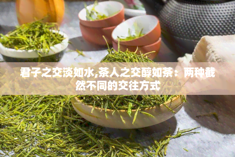 君子之交淡如水,茶人之交醇如茶：两种截然不同的交往方式