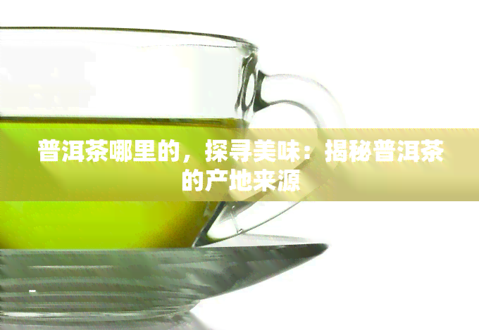 普洱茶哪里的，探寻美味：揭秘普洱茶的产地来源