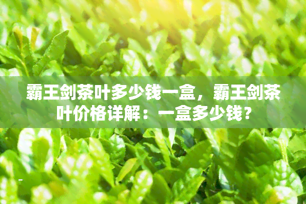 霸王剑茶叶多少钱一盒，霸王剑茶叶价格详解：一盒多少钱？