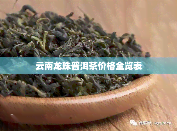 云南龙珠普洱茶价格全览表