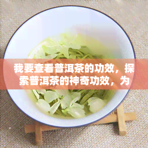 我要查看普洱茶的功效，探索普洱茶的神奇功效，为何它备受推崇？