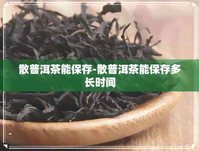 散普洱茶能保存-散普洱茶能保存多长时间