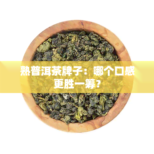 熟普洱茶牌子：哪个口感更胜一筹？