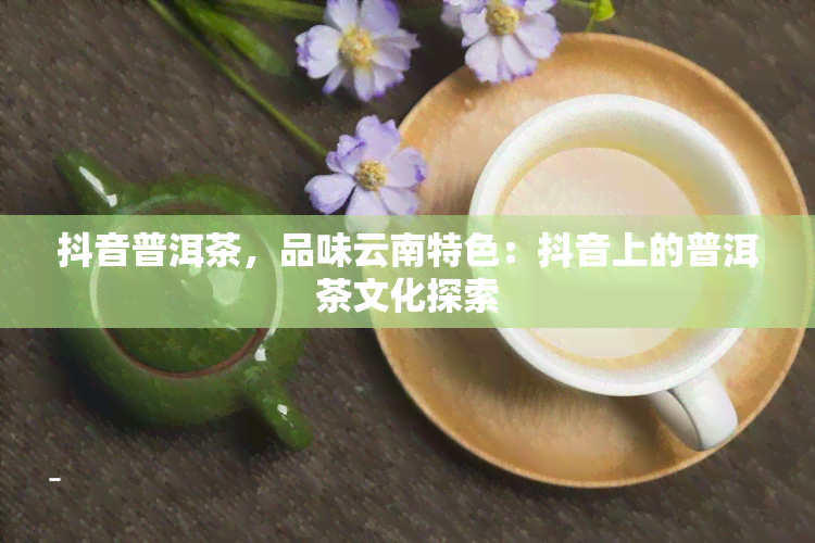 抖音普洱茶，品味云南特色：抖音上的普洱茶文化探索