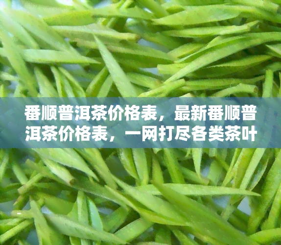 番顺普洱茶价格表，最新番顺普洱茶价格表，一网打尽各类茶叶价格信息！