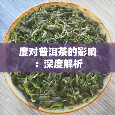 度对普洱茶的影响：深度解析