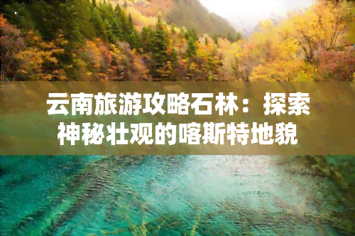 云南旅游攻略石林：探索神秘壮观的喀斯特地貌