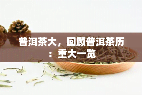 普洱茶大，回顾普洱茶历：重大一览