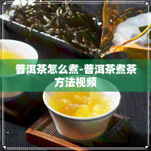 普洱茶怎么煮-普洱茶煮茶方法视频