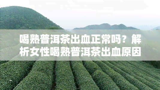 喝熟普洱茶出血正常吗？解析女性喝熟普洱茶出血原因及处理方法