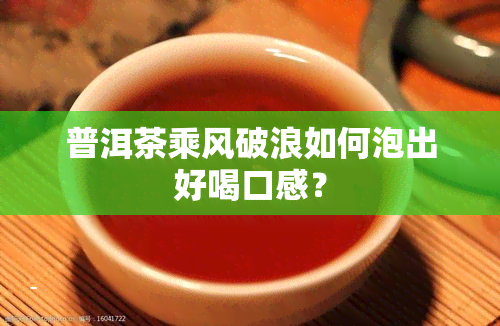 普洱茶乘风破浪如何泡出好喝口感？