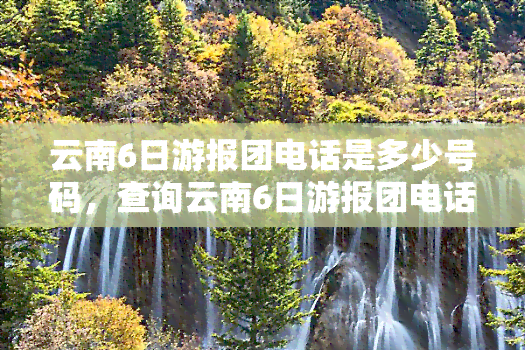 云南6日游报团电话是多少号码，查询云南6日游报团电话？立即拨打！