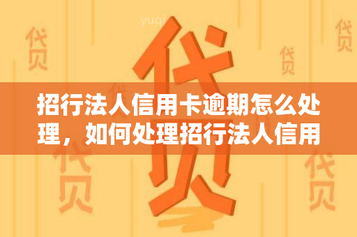 招行法人信用卡逾期怎么处理，如何处理招行法人信用卡逾期？