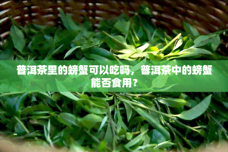 普洱茶里的螃蟹可以吃吗，普洱茶中的螃蟹能否食用？